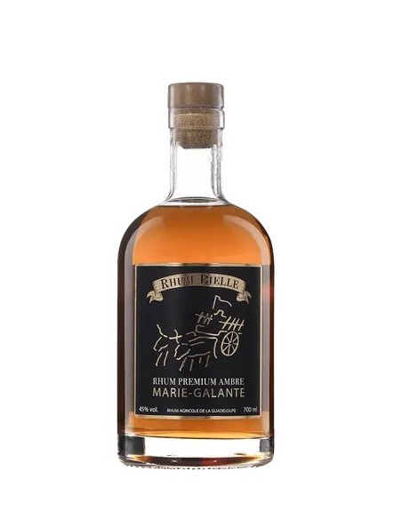 Bouteille de Bielle Ambré Premium 70 cl, rhum agricole ambré de Marie-Galante