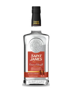 Bouteille carrée Saint James Cœur de Chauffe, rhum blanc agricole de Martinique