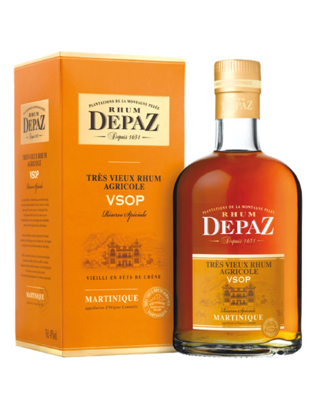 Bouteille Depaz Réserve Spéciale VSOP, rhum vieux agricole AOC Martinique