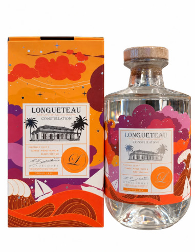 Bouteille de Longueteau Constellation Blanc, édition 2026, rhum agricole blanc de Guadeloupe 57,5°