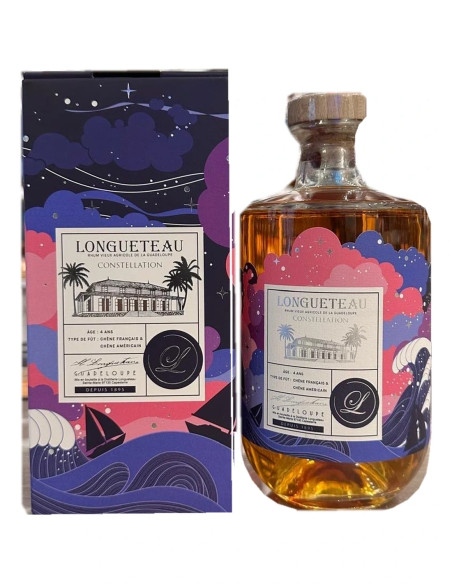 Bouteille de Longueteau Constellation Vieux 4 ans, édition 2026, rhum vieux agricole de Guadeloupe 50°